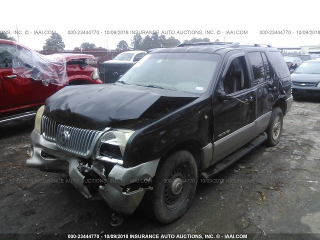 4M2ZU66E72ZJ17908 - 2002 MERCURY MOUNTAINEER  BLACK photo 2