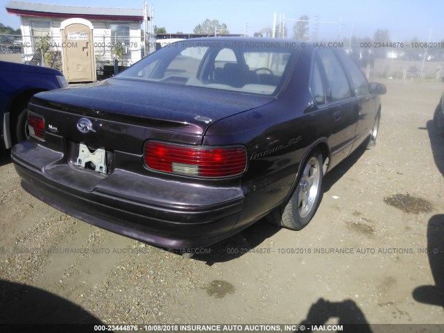 1G1BL52P5SR144786 - 1995 CHEVROLET CAPRICE / IMPALA CLASSIC/SS BURGUNDY photo 4