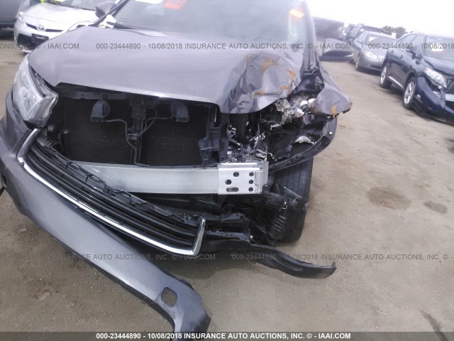 5TDJKRFH0GS242701 - 2016 TOYOTA HIGHLANDER XLE GRAY photo 6