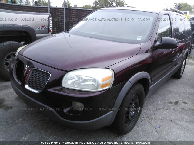 1GMDV33LX6D135140 - 2006 PONTIAC MONTANA SV6 BURGUNDY photo 2