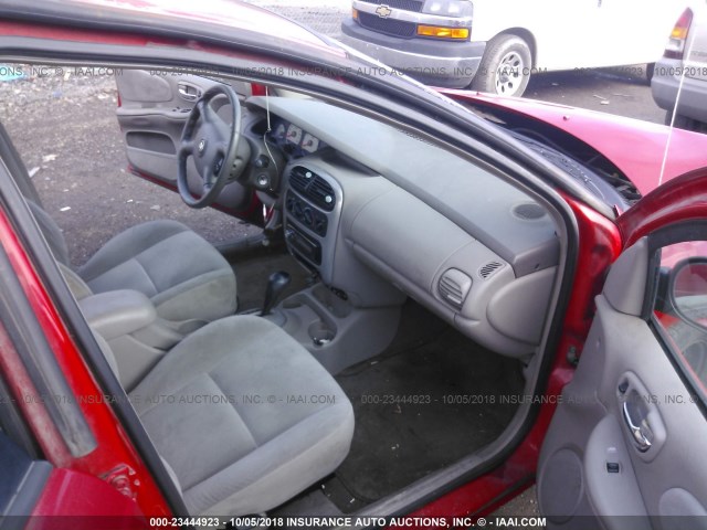 1B3ES46C21D110052 - 2001 DODGE NEON SE/ES RED photo 5