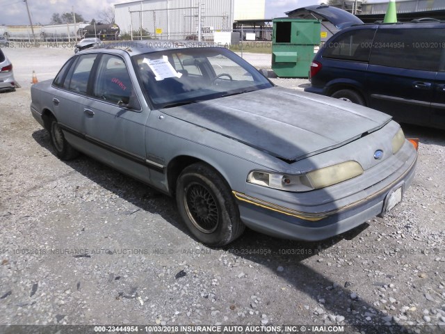 2FACP74W7NX101809 - 1992 FORD CROWN VICTORIA LX BLUE photo 1