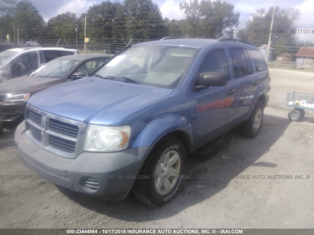 1D8HD38P57F584687 - 2007 DODGE DURANGO SXT BLUE photo 2