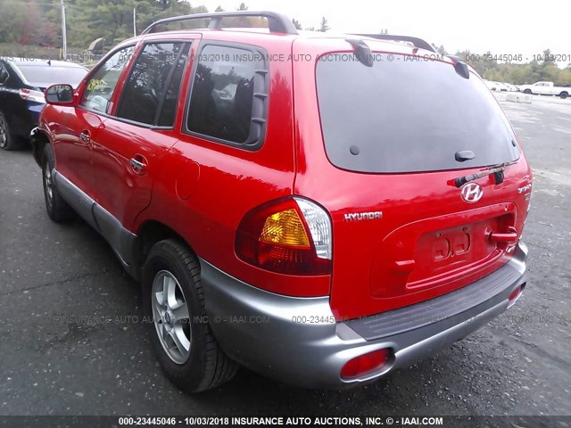 KM8SC73E83U486730 - 2003 HYUNDAI SANTA FE GLS/LX RED photo 3