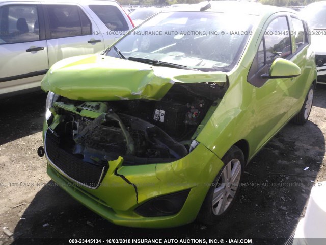 KL8CD6S93FC750394 - 2015 CHEVROLET SPARK 1LT GREEN photo 2