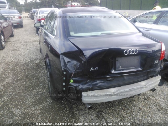 WAULT68E33A321856 - 2003 AUDI A4 3.0 QUATTRO BLUE photo 6