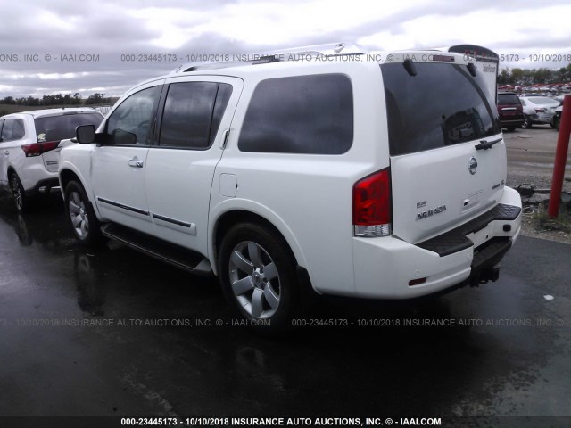 5N1BA0NCXCN610631 - 2012 NISSAN ARMADA SV/SL/PLATINUM WHITE photo 3