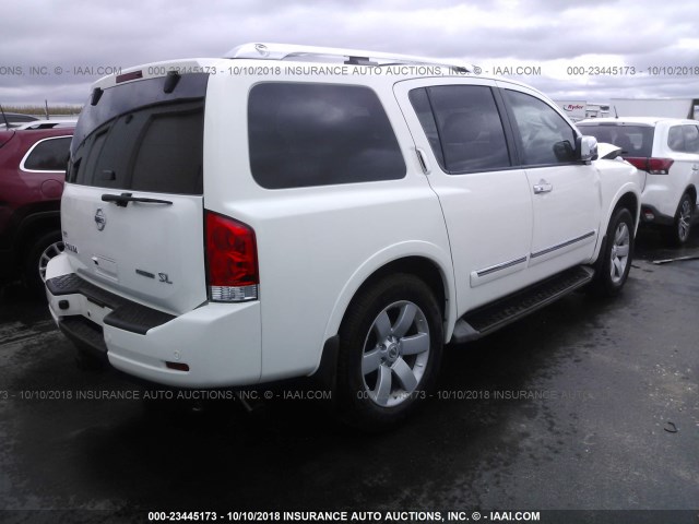 5N1BA0NCXCN610631 - 2012 NISSAN ARMADA SV/SL/PLATINUM WHITE photo 4