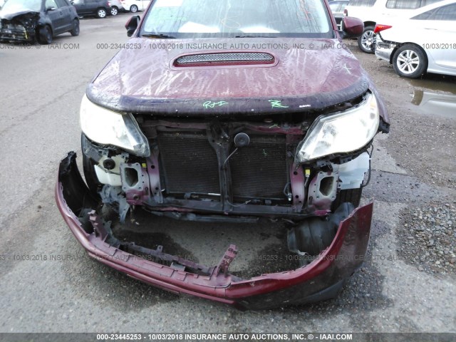 JF2SH66679H703403 - 2009 SUBARU FORESTER 2.5XT LIMITED RED photo 6