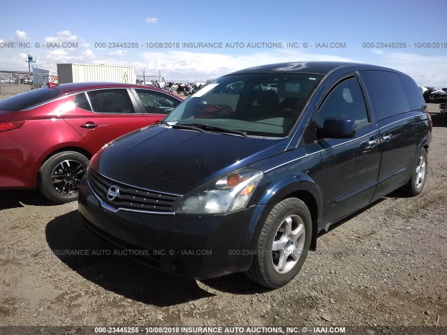 5N1BV28U29N106006 - 2009 NISSAN QUEST S/SE/SL BLUE photo 2