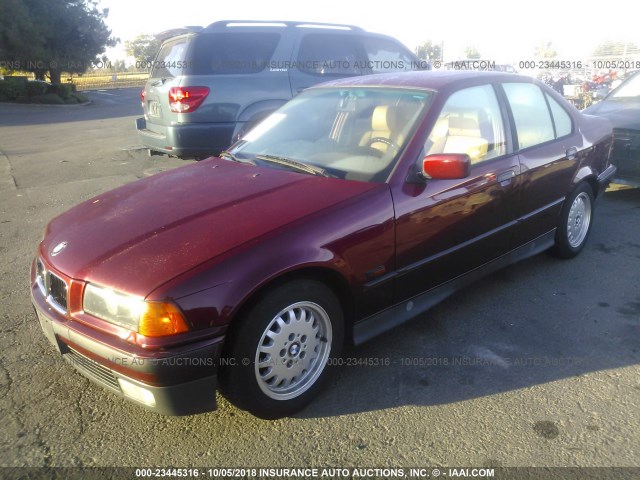 WBACB4326RFM03080 - 1994 BMW 325 I AUTOMATIC BURGUNDY photo 2