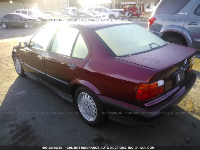WBACB4326RFM03080 - 1994 BMW 325 I AUTOMATIC BURGUNDY photo 3