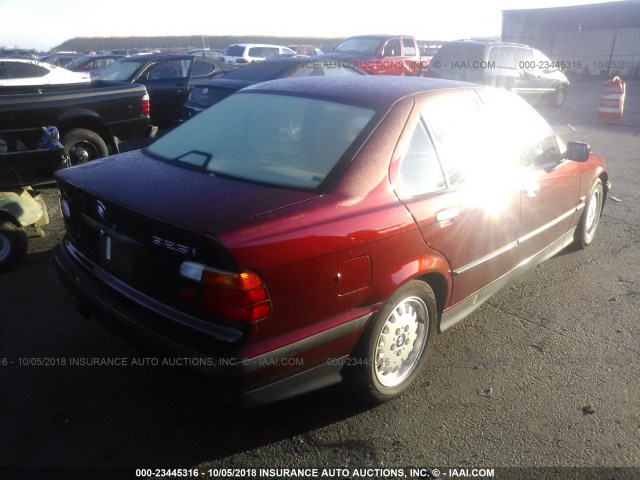 WBACB4326RFM03080 - 1994 BMW 325 I AUTOMATIC BURGUNDY photo 4