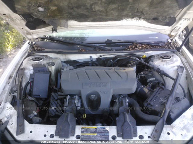 2G2WP552761156728 - 2006 PONTIAC GRAND PRIX WHITE photo 10