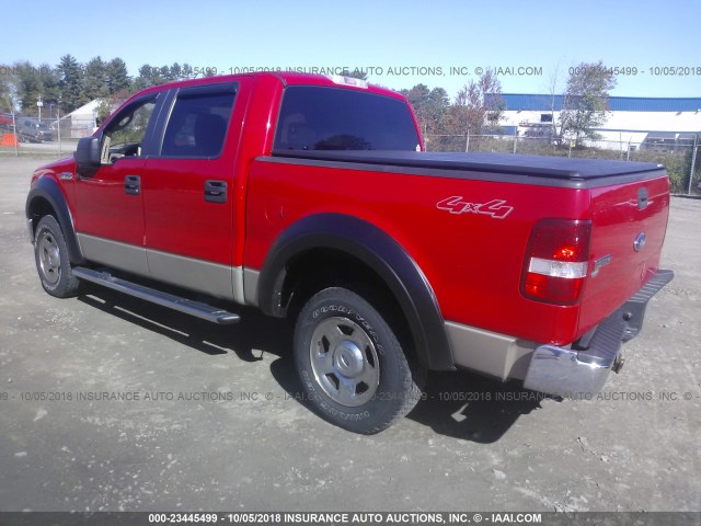 1FTRW14WX7FA88329 - 2007 FORD F150 SUPERCREW RED photo 3