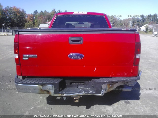 1FTRW14WX7FA88329 - 2007 FORD F150 SUPERCREW RED photo 6