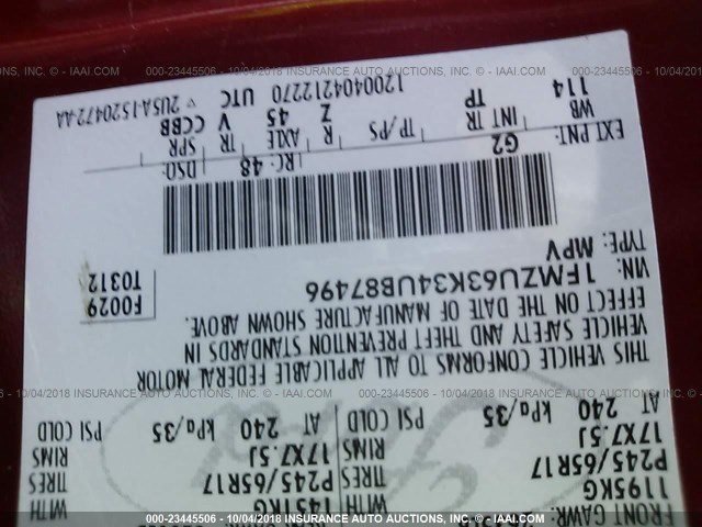 1FMZU63K34UB87496 - 2004 FORD EXPLORER XLT/XLT SPORT/NBX 红色 照片 9