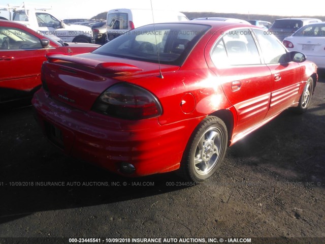 1G2NF52E22C234950 - 2002 PONTIAC GRAND AM SE1 RED photo 4