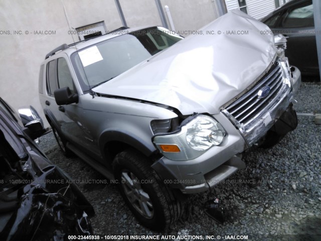 1FMEU63E26ZA01350 - 2006 FORD EXPLORER XLT SILVER photo 1