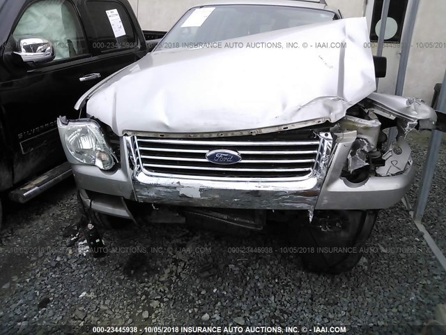 1FMEU63E26ZA01350 - 2006 FORD EXPLORER XLT SILVER photo 6