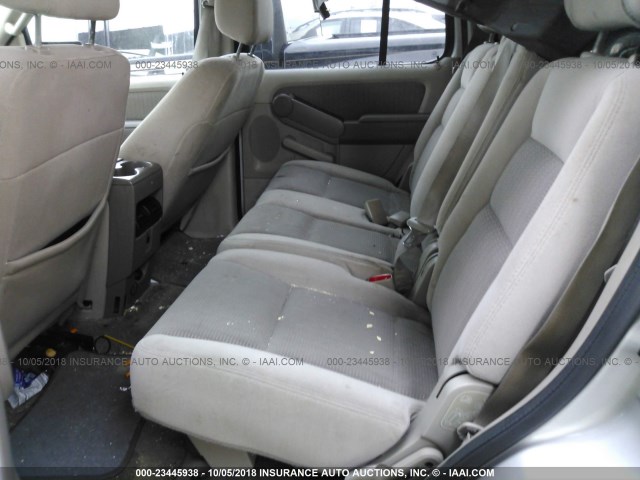 1FMEU63E26ZA01350 - 2006 FORD EXPLORER XLT SILVER photo 8