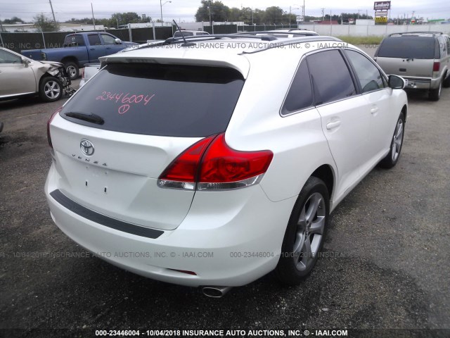 4T3ZK11A89U015420 - 2009 TOYOTA VENZA WHITE photo 4