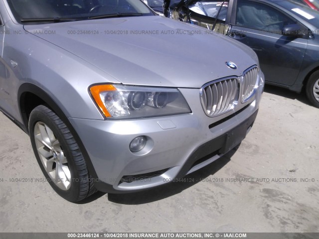 5UXWX7C57BLT78337 - 2011 BMW X3 XDRIVE35I GRAY photo 6