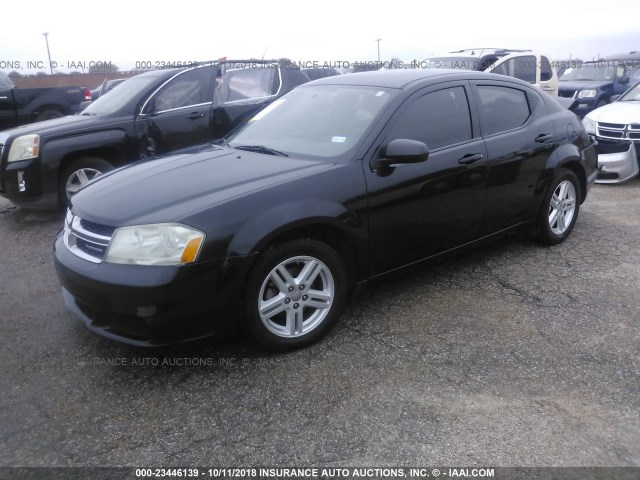 1B3BD1FB8BN501480 - 2011 DODGE AVENGER MAINSTREET BLACK photo 2