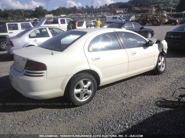 1B3EL46X54N211701 - 2004 DODGE STRATUS SXT WHITE photo 4