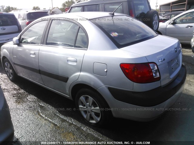 KNADE223096439406 - 2009 KIA RIO LX/SX SILVER photo 3