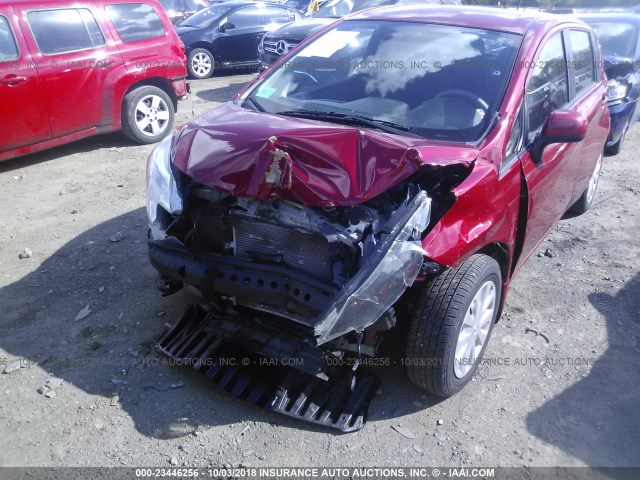 3N1CE2CP4EL405567 - 2014 NISSAN VERSA NOTE S/S PLUS/SV/SL RED photo 6