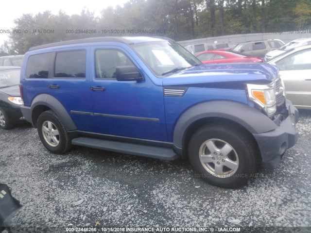 1D8GU28K87W601671 - 2007 DODGE NITRO SXT BLUE photo 1