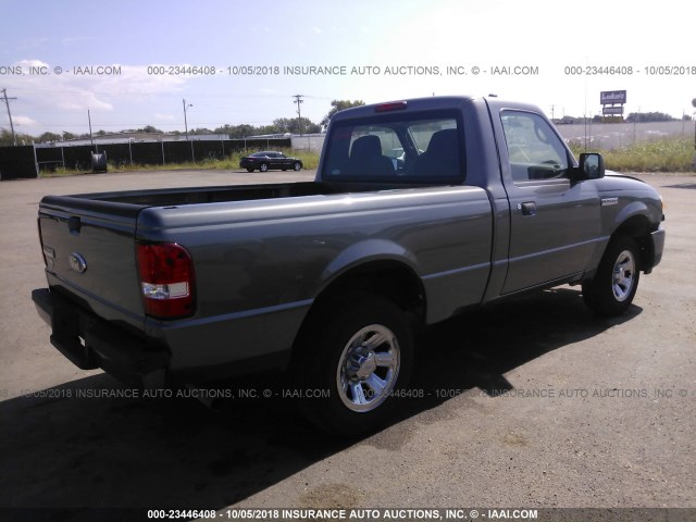 1FTYR10D18PA62592 - 2008 FORD RANGER GRAY photo 4