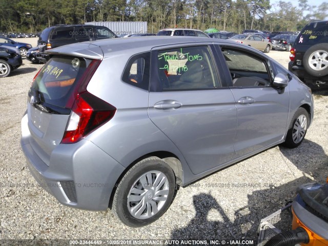 JHMGK5H57HS010044 - 2017 HONDA FIT LX GRAY photo 4