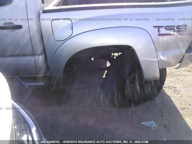 3TMJU62N79M078614 - 2009 TOYOTA TACOMA DOUBLE CAB PRERUNNER SILVER photo 6