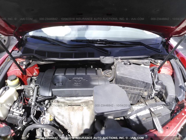 4T4BF3EK8BR151457 - 2011 TOYOTA CAMRY SE/LE/XLE RED photo 10