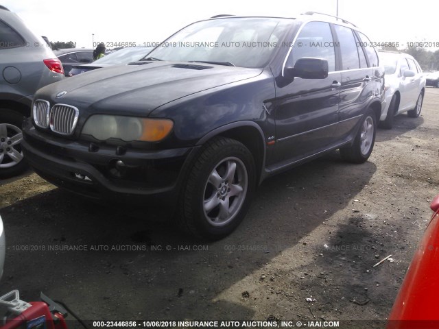 WBAFB33501LH15132 - 2001 BMW X5 4.4I BLACK photo 2