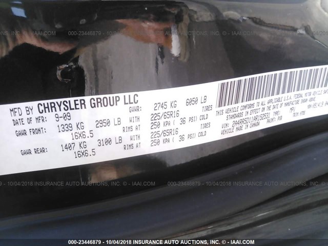 2A4RR5D11AR152531 - 2010 CHRYSLER TOWN & COUNTRY TOURING BLACK photo 9
