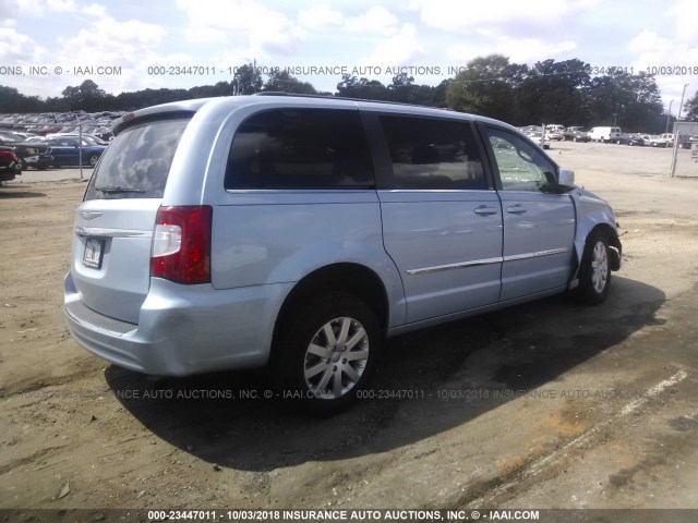 2C4RC1BG6DR713883 - 2013 CHRYSLER TOWN & COUNTRY TOURING BLUE photo 4