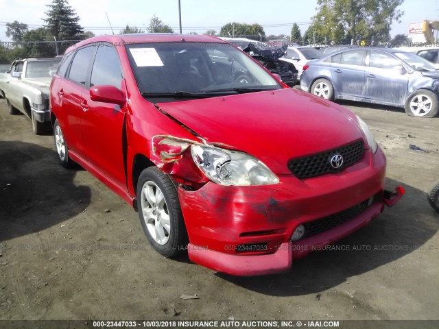 2T1KR32E24C201399 - 2004 TOYOTA COROLLA MATRIX XR RED photo 1