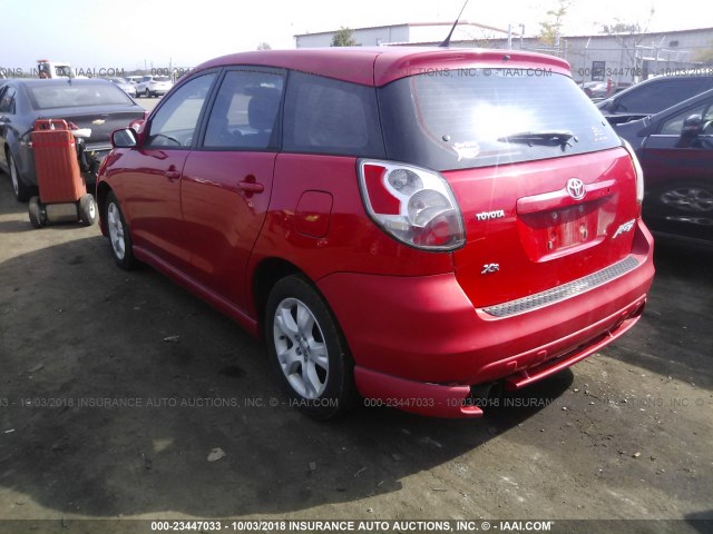 2T1KR32E24C201399 - 2004 TOYOTA COROLLA MATRIX XR RED photo 3