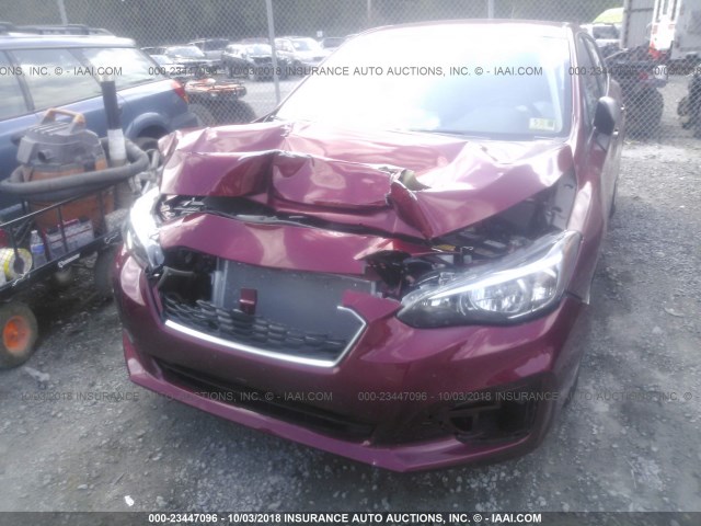 4S3GTAA6XJ1748278 - 2018 SUBARU IMPREZA RED photo 6