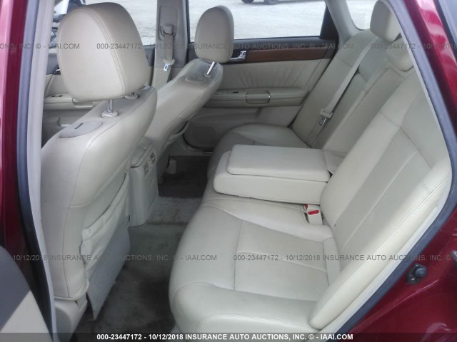 JNKBY01E16M207850 - 2006 INFINITI M45 SPORT RED photo 8