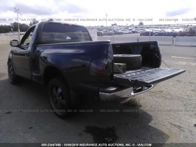 1FTRF07282KC14240 - 2002 FORD F150 BLACK photo 3