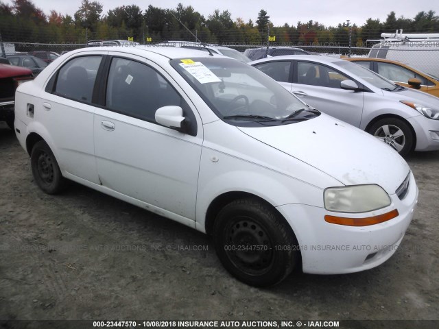 KL1TD56626B675766 - 2006 CHEVROLET AVEO LS WHITE photo 1
