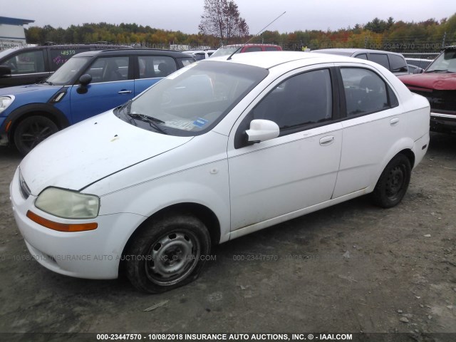 KL1TD56626B675766 - 2006 CHEVROLET AVEO LS WHITE photo 2