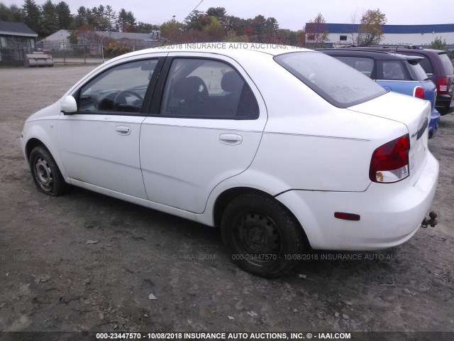 KL1TD56626B675766 - 2006 CHEVROLET AVEO LS WHITE photo 3