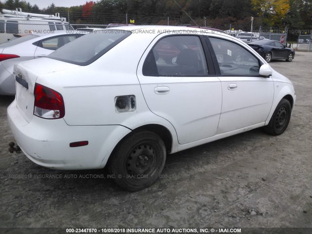 KL1TD56626B675766 - 2006 CHEVROLET AVEO LS WHITE photo 4