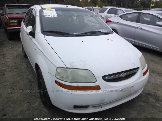 KL1TD56626B675766 - 2006 CHEVROLET AVEO LS WHITE photo 6