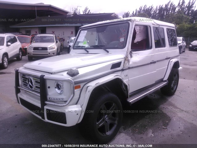 WDCYC3KF0GX249830 - 2016 MERCEDES-BENZ G 550 WHITE photo 2